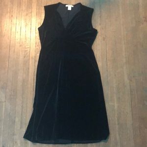 Free people black velvet dress Sz L